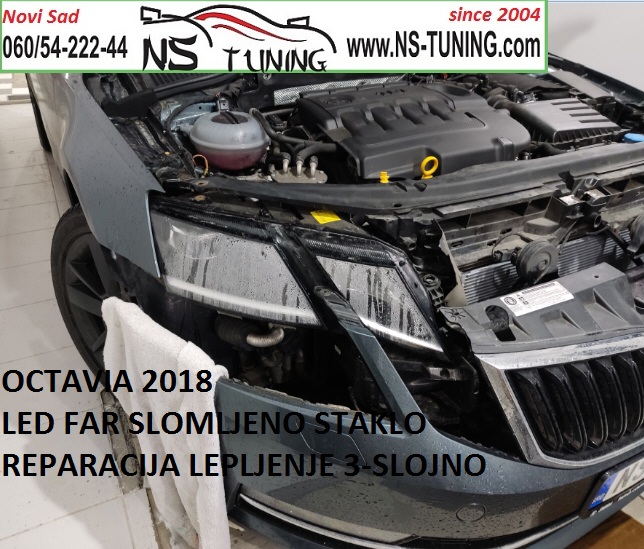 skoda oktavia 2017 2018 2019 led far mokar kondenz reparacija farova novi sad ns tuning